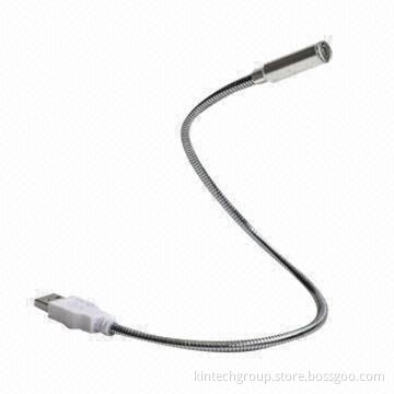 USB Lights, Single LED Aluminum Head with 5V DC Working Voltage and 20mA Current